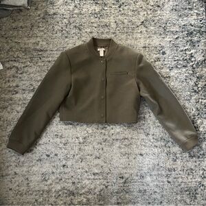 H&M Olive Green Cropped Blazer